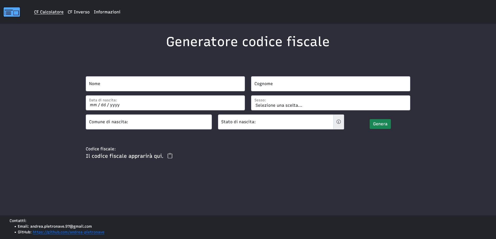 cf-generator screenshot